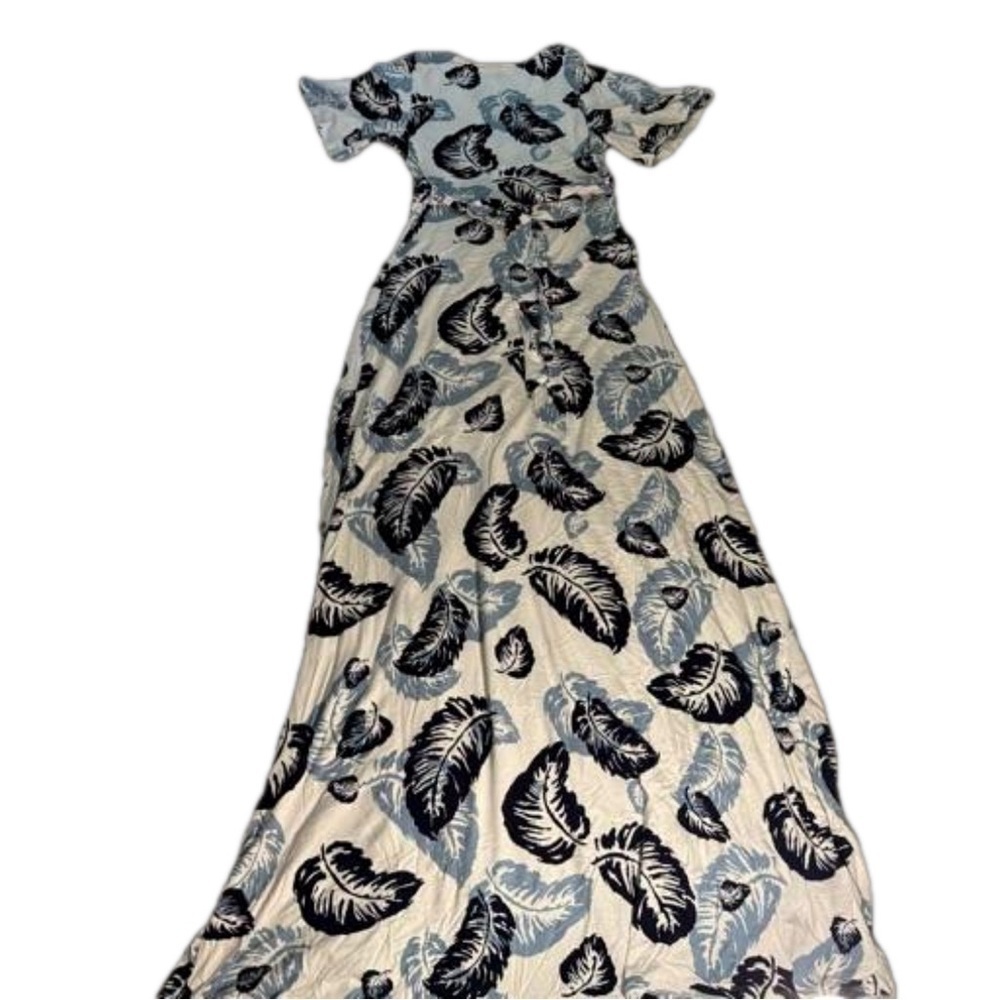 RP by Rachel Pally Blue Navy White Maxi Dress Size XS Ties in Back 58" Long NEW - Picture 10 of 11
